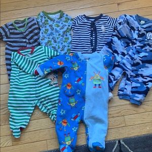 6 pairs of Boys Pajamas, Carter’s, 6m
